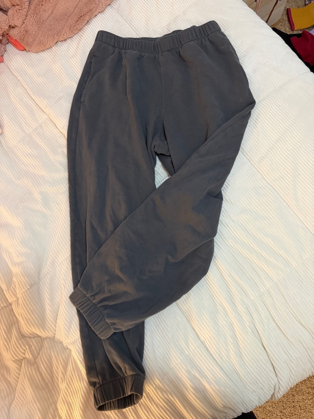 Hollister womans Dark Gray Elastic-Waist Joggers